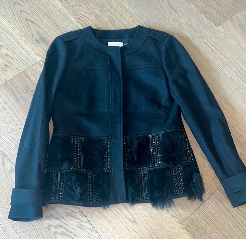 LIKE NEW Tory Burch Embroidered Wool Jacket